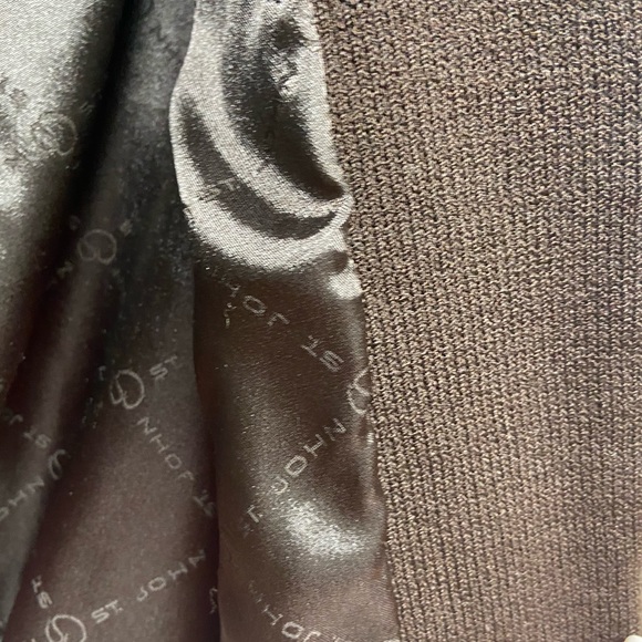 St. John plush bomber jacket.Brown size medium - Picture 5 of 7